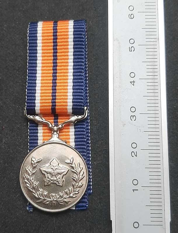 **Border War : 1980s SADF Miniature General Service Medal w/ Ribbon**