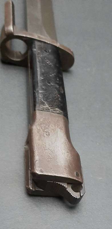 **Border War: 1960s FN FAL Type A Bayonet w/ Scabbard & Frog (Union Marked).**