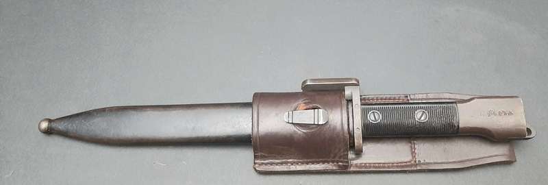 **Border War: 1960s FN FAL Type A Bayonet w/ Scabbard & Frog (Union Marked).**