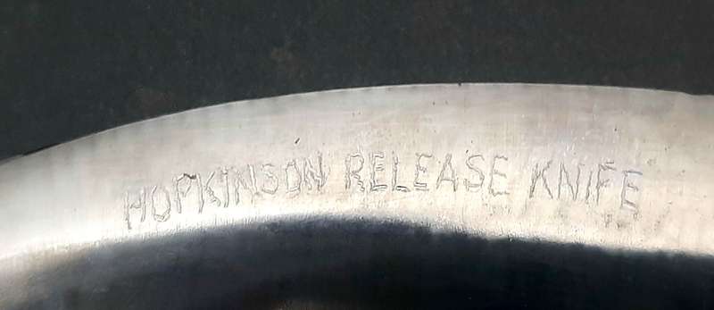 Rare 1960s British Army Parachute 'Hopkinson' Release Knife with Scabbard 25cm