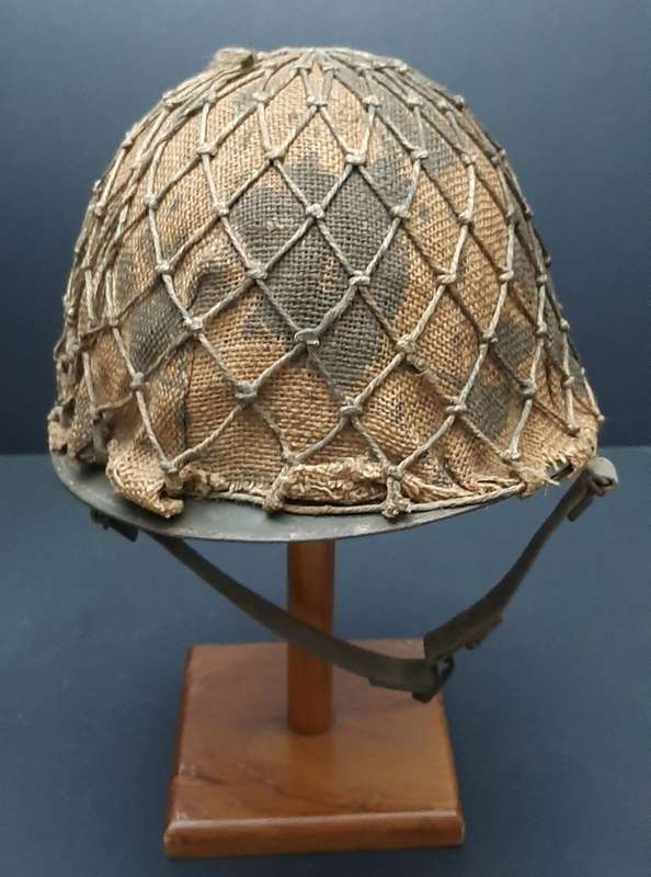**Border War : 1960s SADF Steel Helmet w/  Camouflage Cover & Net .**