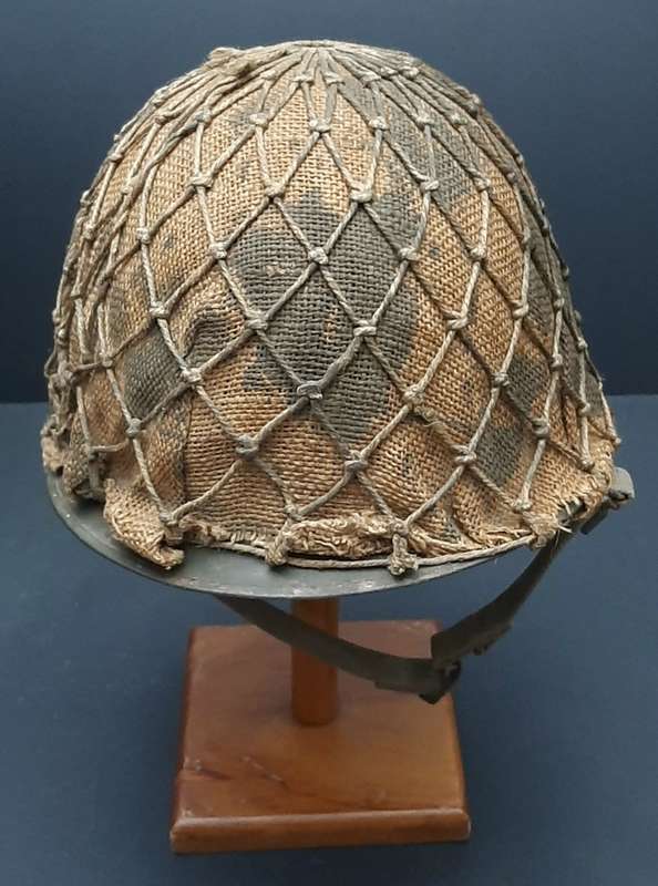 **Border War : 1960s SADF Steel Helmet w/  Camouflage Cover & Net .**