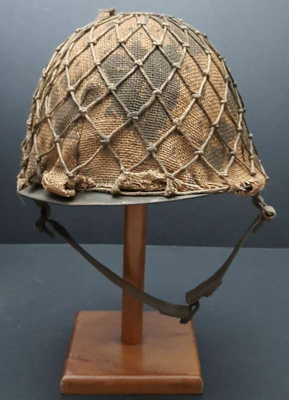 **Border War : 1960s SADF Steel Helmet w/  Camouflage Cover & Net .**