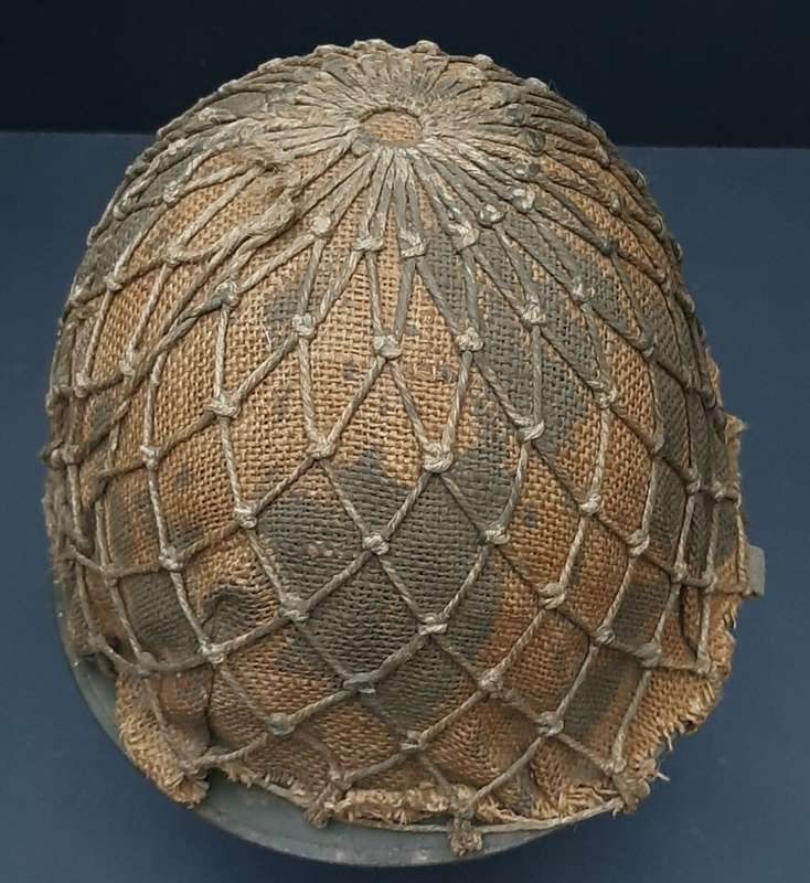 **Border War : 1960s SADF Steel Helmet w/  Camouflage Cover & Net .**