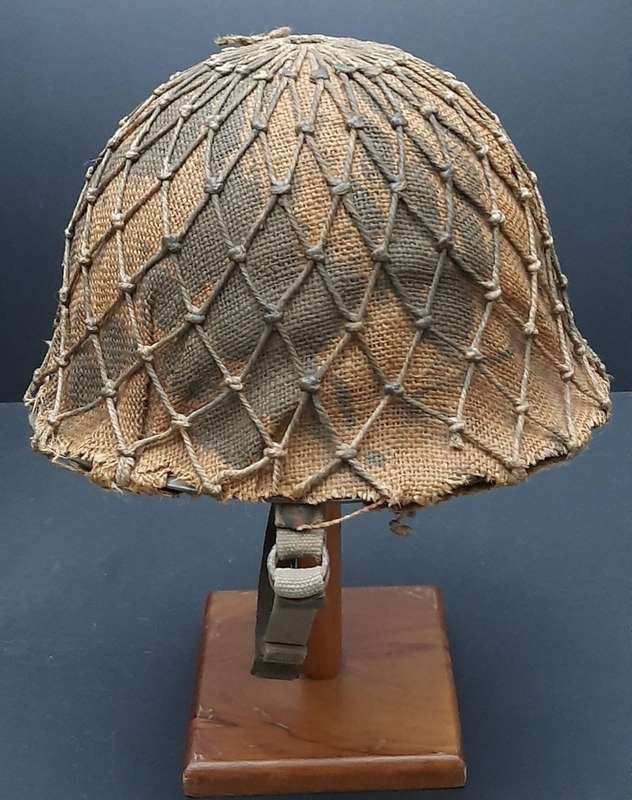 **Border War : 1960s SADF Steel Helmet w/  Camouflage Cover & Net .**