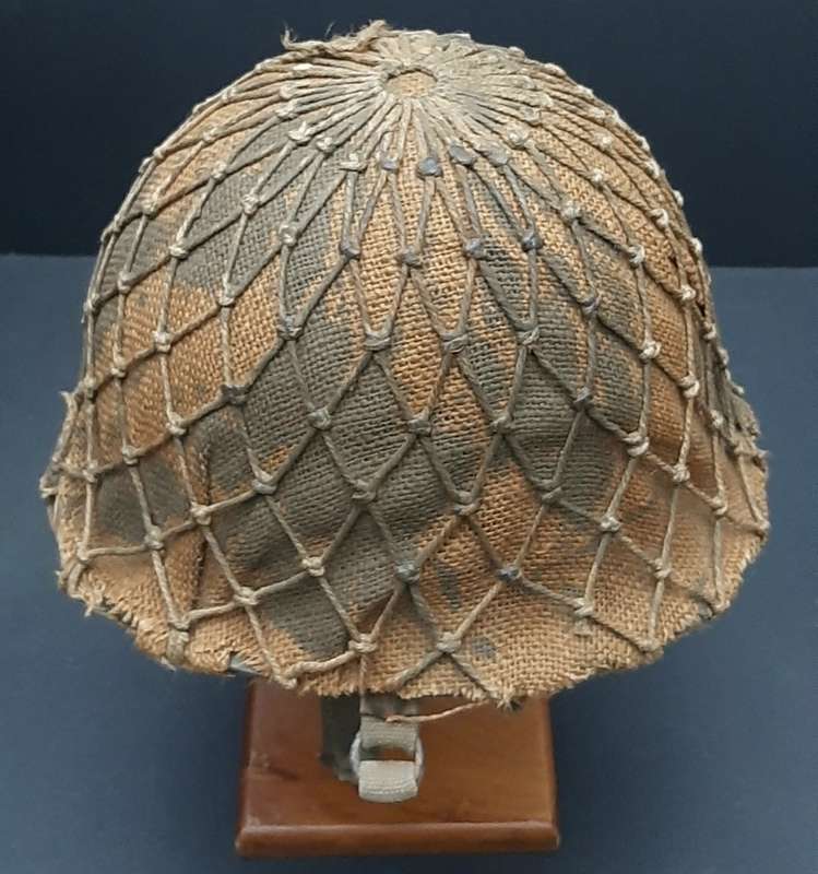 **Border War : 1960s SADF Steel Helmet w/  Camouflage Cover & Net .**