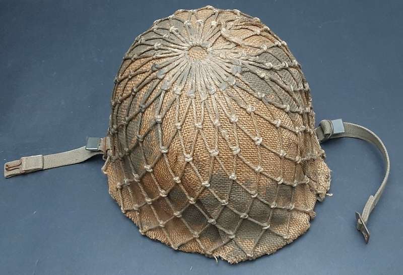**Border War : 1960s SADF Steel Helmet w/  Camouflage Cover & Net .**