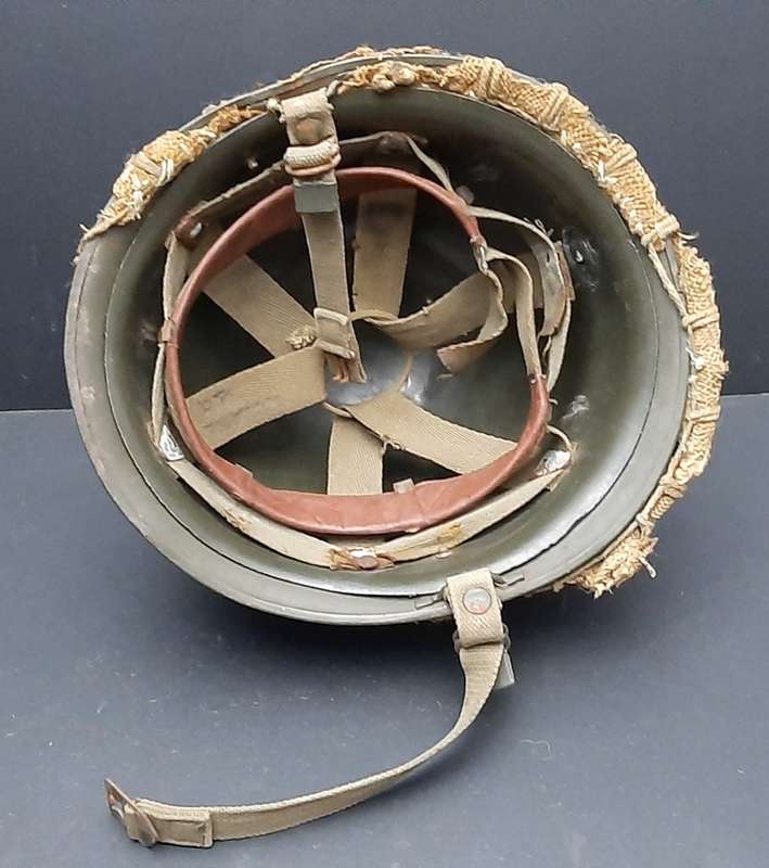 **Border War : 1960s SADF Steel Helmet w/  Camouflage Cover & Net .**