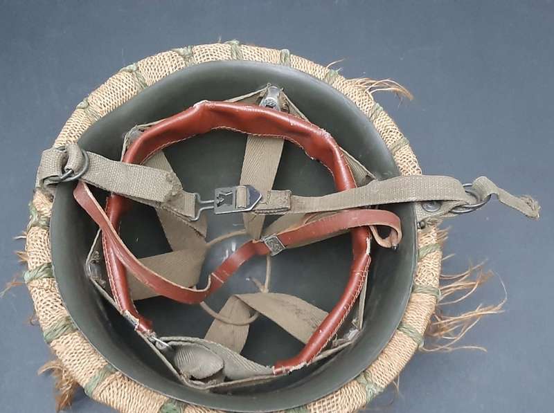 **Border War : 1980s SADF Steel Helmet w/ Camouflage Cover & Foliated Net.**