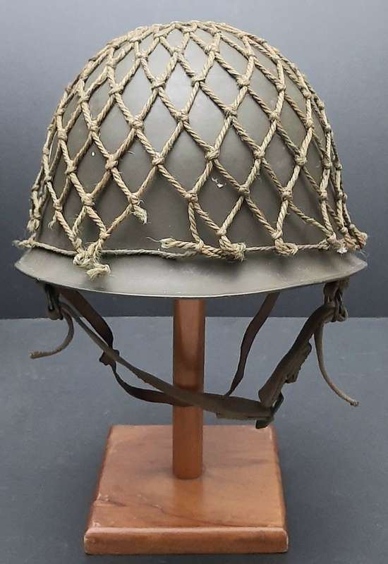 **Border War : 1970s SADF Steel Helmet w/ Camouflage Net  .**
