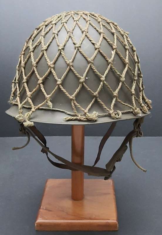 **Border War : 1970s SADF Steel Helmet w/ Camouflage Net  .**