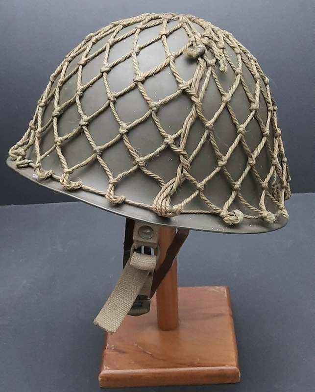 **Border War : 1970s SADF Steel Helmet w/ Camouflage Net  .**