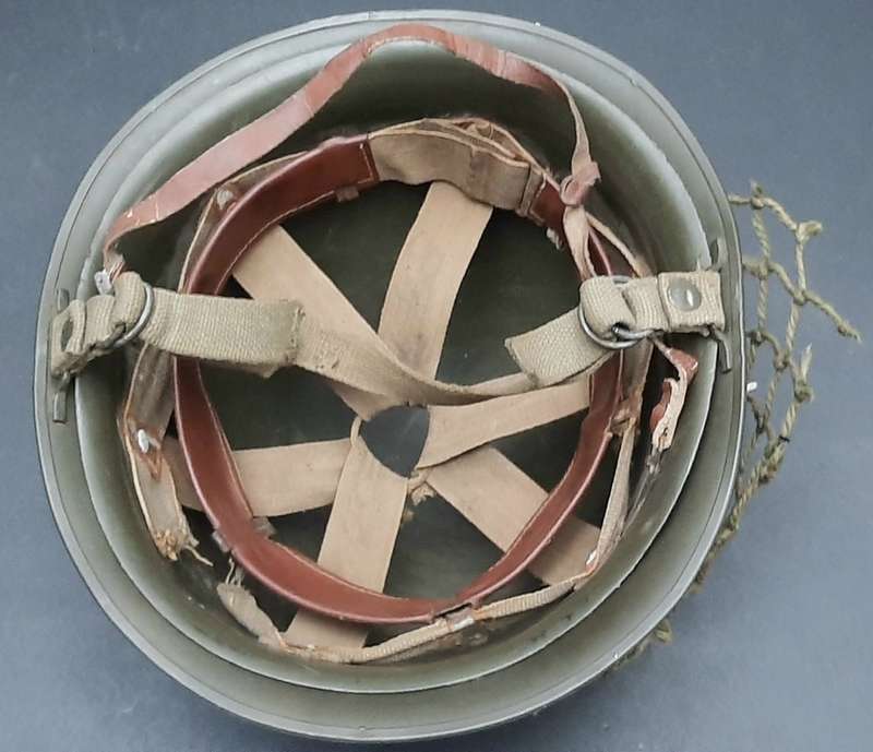 **Border War : 1970s SADF Steel Helmet w/ Camouflage Net  .**