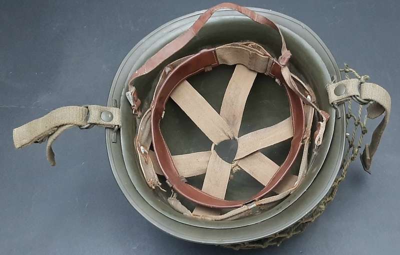 **Border War : 1970s SADF Steel Helmet w/ Camouflage Net  .**