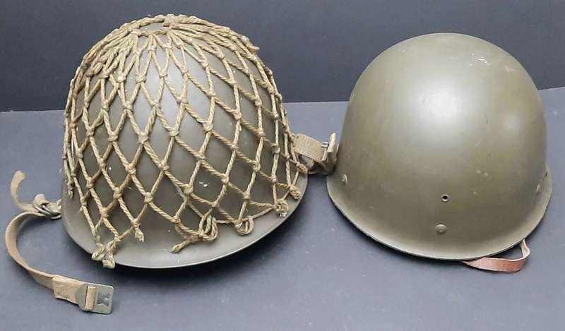 **Border War : 1970s SADF Steel Helmet w/ Camouflage Net  .**
