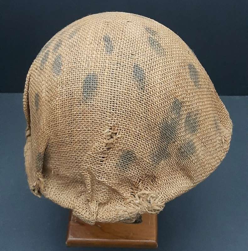 **Border War : 1960s SADF  Steel Helmet w/ Painted Camouflage Cover **
