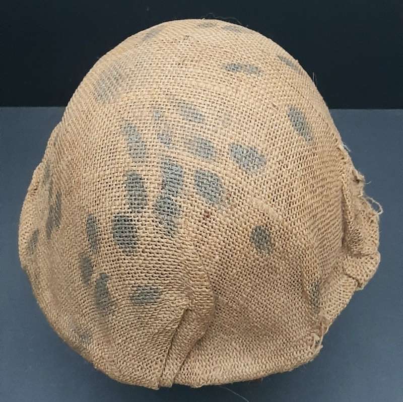 **Border War : 1960s SADF  Steel Helmet w/ Painted Camouflage Cover **