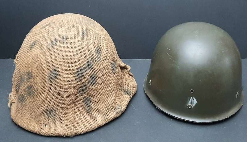 **Border War : 1960s SADF  Steel Helmet w/ Painted Camouflage Cover **