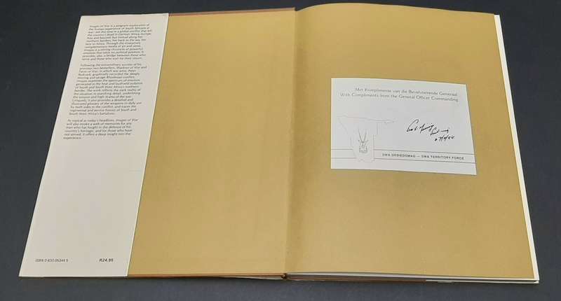 **RARE: Signed ' Images of War'  Hardcover Book ( SWATF O/C  General Georg Meiring).**