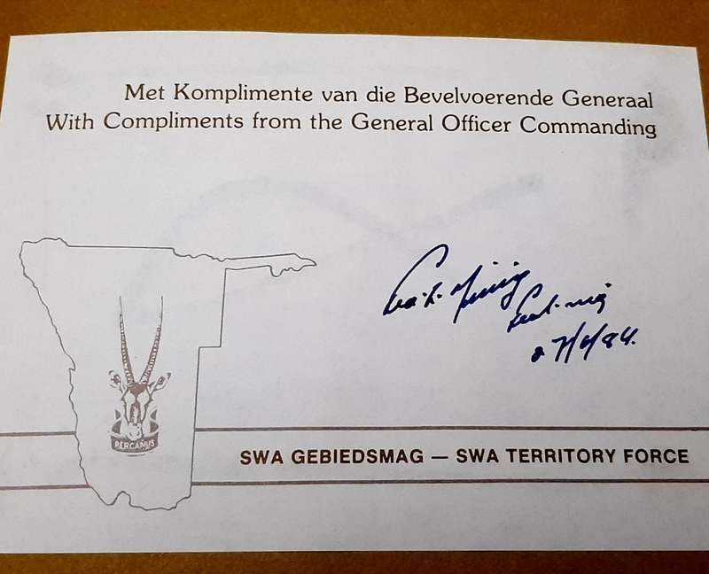 **RARE: Signed ' Images of War'  Hardcover Book ( SWATF O/C  General Georg Meiring).**
