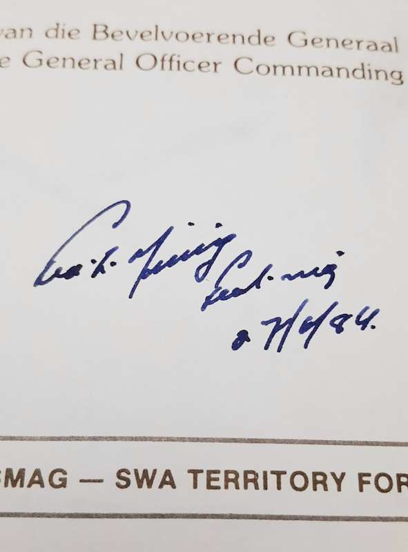 **RARE: Signed ' Images of War'  Hardcover Book ( SWATF O/C  General Georg Meiring).**