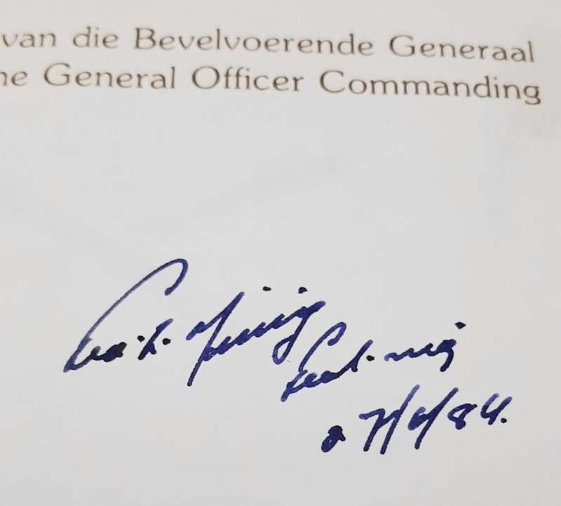 **RARE: Signed ' Images of War'  Hardcover Book ( SWATF O/C  General Georg Meiring).**
