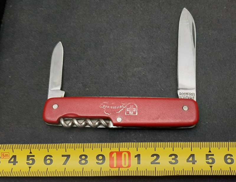 ** 1990s Switzerland Commemorative Pocket Knife w/ Sheath (Hapo, Austria)**