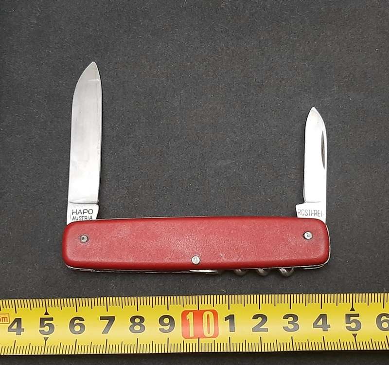 ** 1990s Switzerland Commemorative Pocket Knife w/ Sheath (Hapo, Austria)**