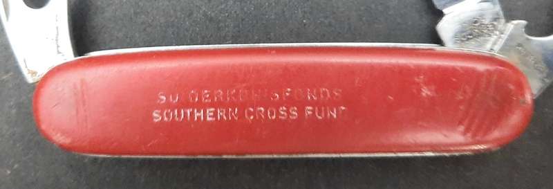 **Border War : 1980s SADF Southern Cross Fund Pocket Knife ( Solingen).**.**