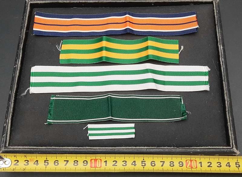 **Border War : 1980s SADF 5 x Medal Ribbon Lengths ( 4 F/S & 1 Miniature).**