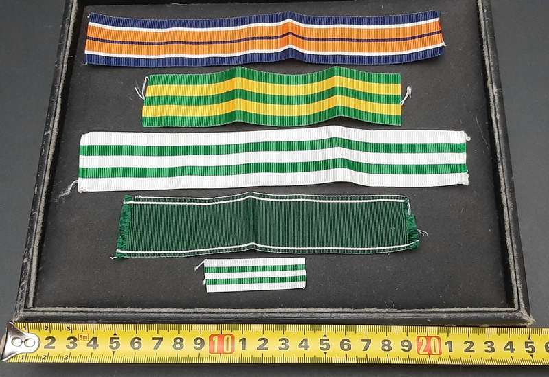 **Border War : 1980s SADF 5 x Medal Ribbon Lengths ( 4 F/S & 1 Miniature).**