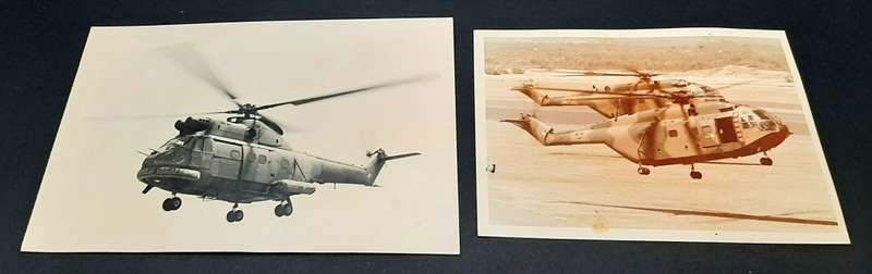 **Border War : 1980s SAAF Super Frelon & Puma Helicopter Colour Photograps x2 **