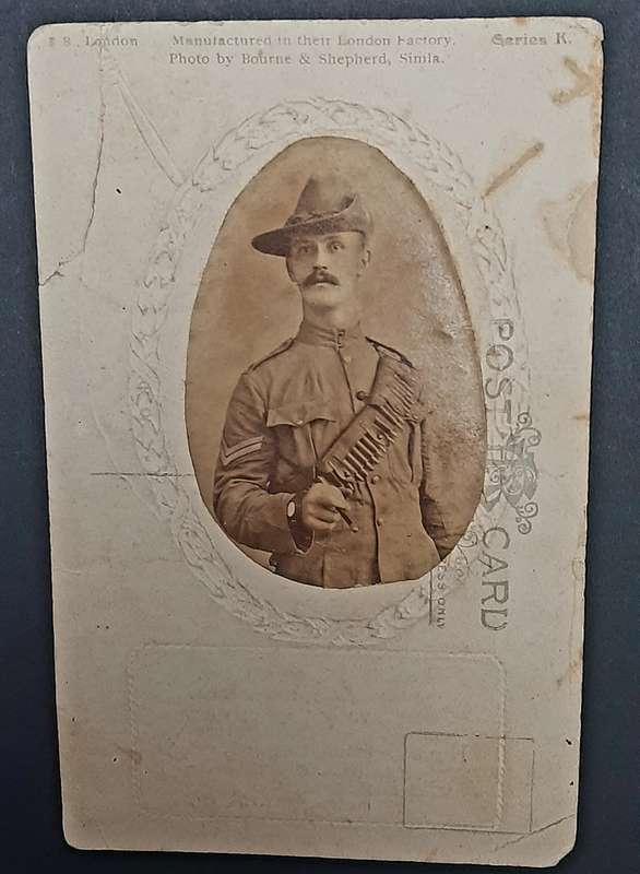 **WW1 / Boer War : Colonial Trooper Photograph & Postcard (Field-Marshall Kitchener).**
