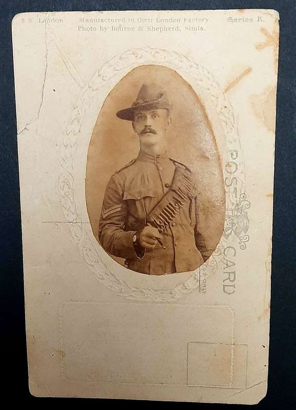 **WW1 / Boer War : Colonial Trooper Photograph & Postcard (Field-Marshall Kitchener).**