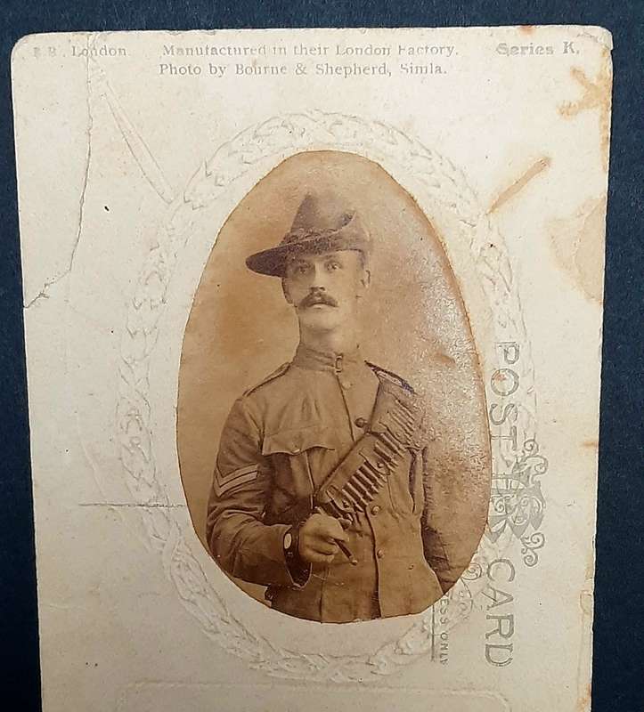**WW1 / Boer War : Colonial Trooper Photograph & Postcard (Field-Marshall Kitchener).**