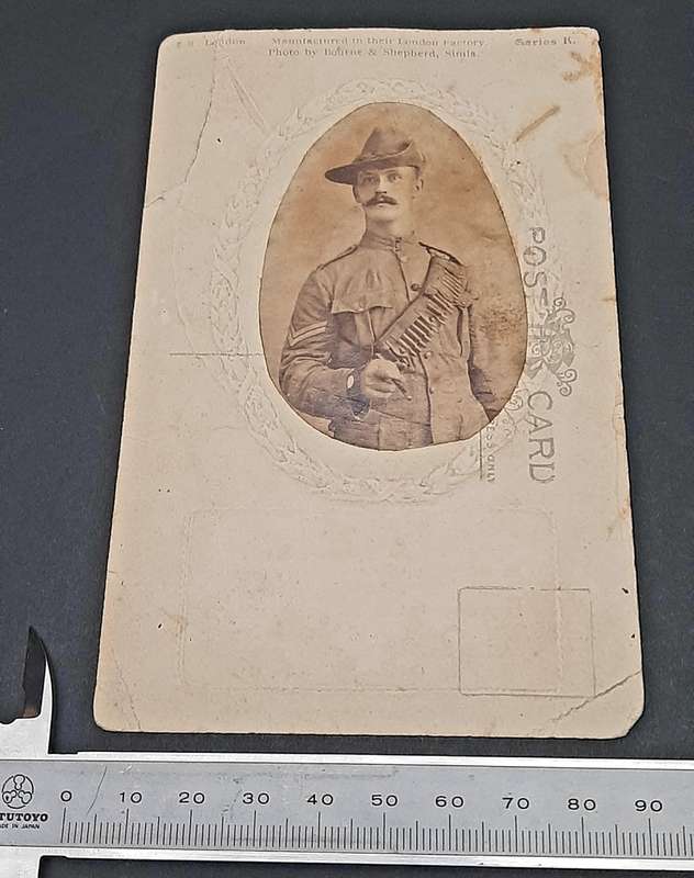 **WW1 / Boer War : Colonial Trooper Photograph & Postcard (Field-Marshall Kitchener).**