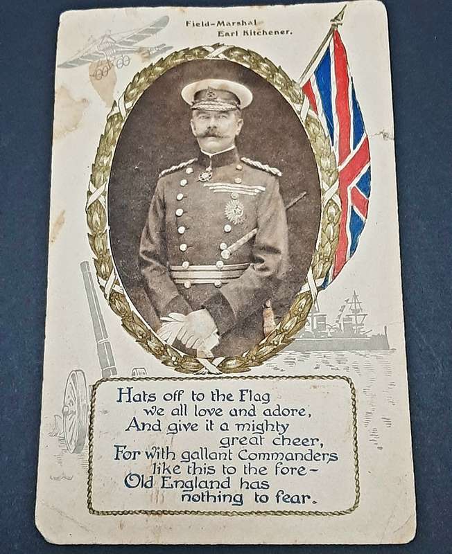 **WW1 / Boer War : Colonial Trooper Photograph & Postcard (Field-Marshall Kitchener).**
