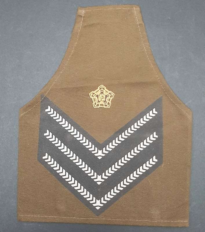 **Border War : 1980s SADF Nutria Staff Sgt. Screen Printed Rank Brassard(Med/Small).**