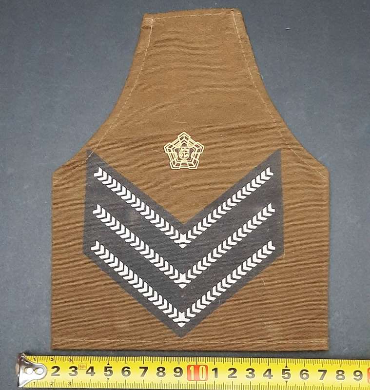 **Border War : 1980s SADF Nutria Staff Sgt. Screen Printed Rank Brassard(Med/Small).**