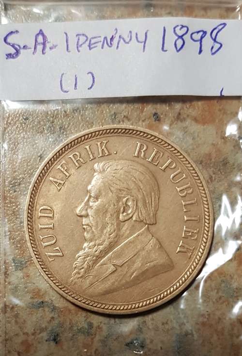 South African  1898  1 penny