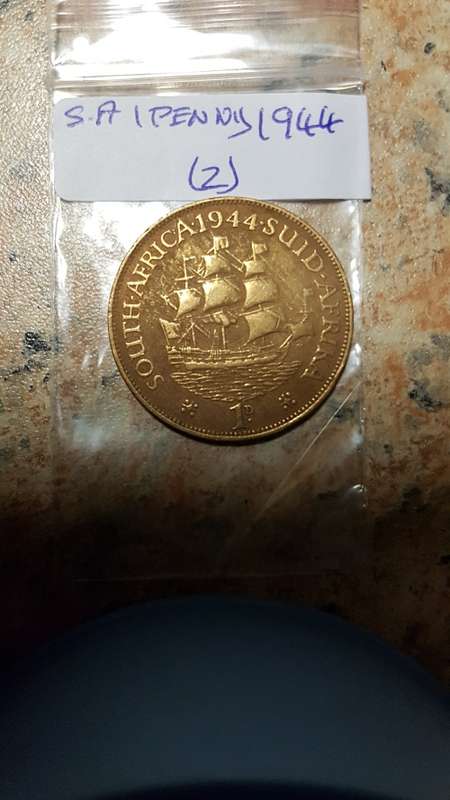South African 1 penny 1944