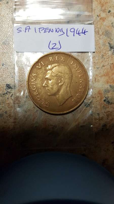 South African 1 penny 1944
