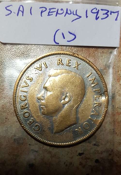 South African 1937 1 penny
