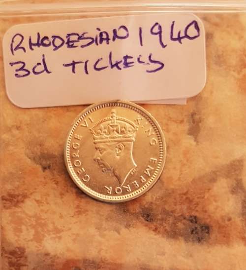 Rhodesian 1940 3 penny (Tickey)