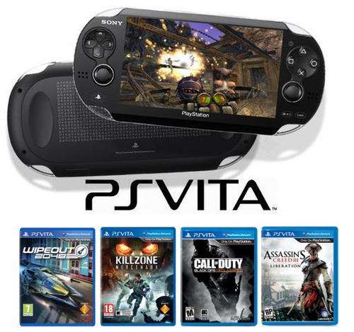 Sony Playstation Vita (WIFI) + 4 Games + Accessories + FREE Shipping
