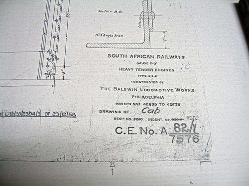 SAR NG10 (Baldwin) Locomotive Drawings - (123 sheets, A1-size)