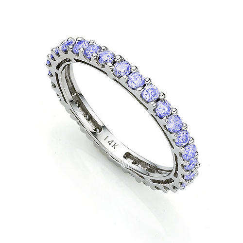 Guaranteed 100% REAL NATURAL, SOLID 14KT WHITE GOLD 2.35CT NATURAL TANZANITE RING