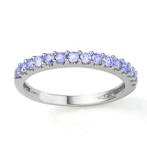 Guaranteed 100% REAL NATURAL, SOLID 14KT WHITE GOLD 0.50CT NATURAL TANZANITE RING