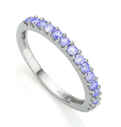 Guaranteed 100% REAL NATURAL, SOLID 14KT WHITE GOLD 0.25CT NATURAL TANZANITE RING
