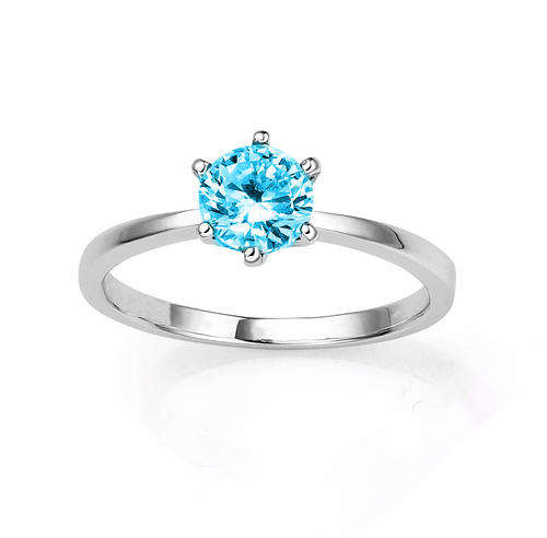 Guaranteed 100% REAL NATURAL, SOLID 14KT WHITE GOLD 5.30CT NATURAL BLUE TOPAZ RING